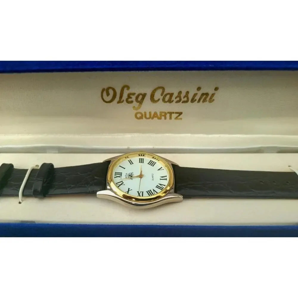 Rare Vintage Oleg Cassini Mens‎ Designer Watch New Box & Tags
